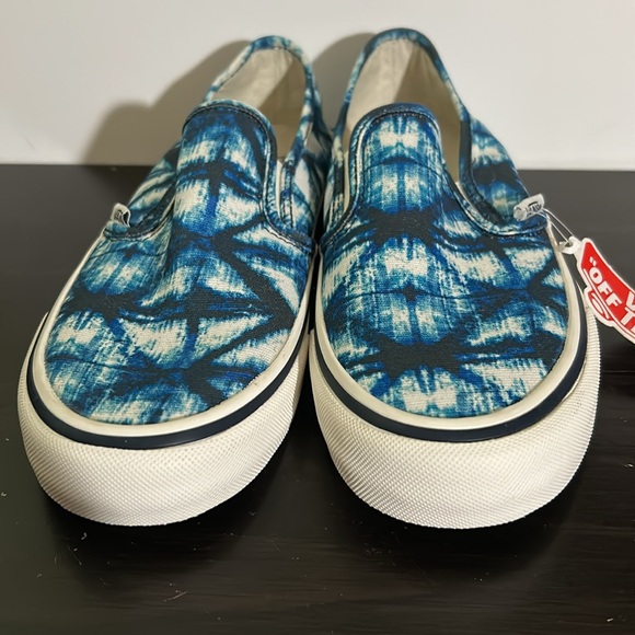 Vans Slip On Indigo Womens Size 8 Shoes Sneakers Blue White Tie Dye - Picture 3 of 8